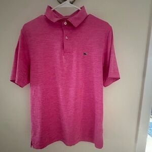 Vineyard Vines Men's Performance Vibrant Pink Polo Shirt